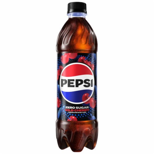 Pepsi Cola® Zero Sugar Wild Cherry Soda Bottles Perspective: right
