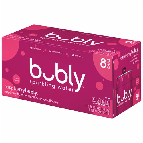 Bubly™ Raspberry Flavored Sparkling Water Cans