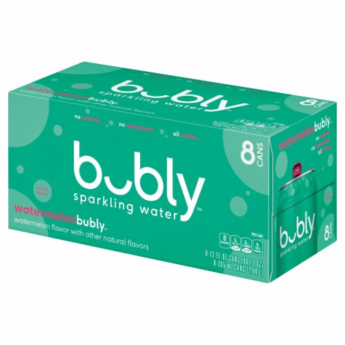 Bubly™ Watermelon Flavored Sparkling Water Cans Perspective: right