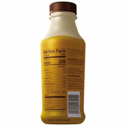 Starbucks® Caramel Macchiato Latte Iced Coffee Espresso Beverage Perspective: right