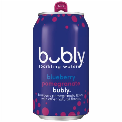 Bubly™ Blueberry Pomegranate Flavored Sparkling Water Cans Perspective: right