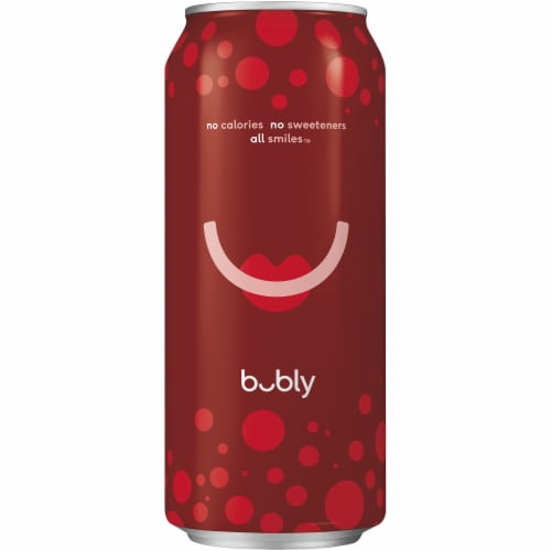 Bubly™ Cherry Flavored Sparkling Water Can Perspective: right