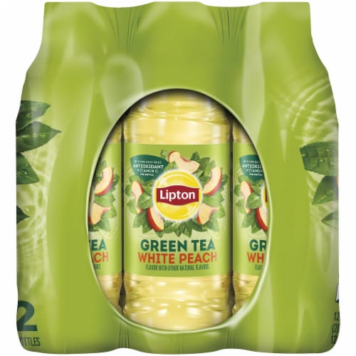 Lipton White Peach Iced Green Tea Perspective: right