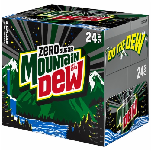 Mountain Dew® Zero Sugar Soda Cans Perspective: right