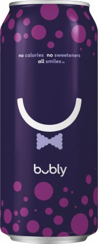 Bubly™ Blackberry Flavored Sparkling Water Can Perspective: right