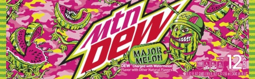 Mountain Dew® Major Melon Soda Cans Perspective: right