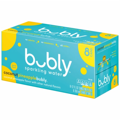 Bubly™ Coconut Pineapple Flavored Sparkling Water Cans Perspective: right