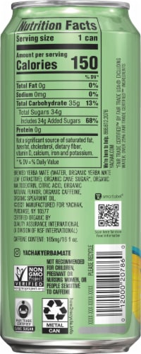 Yachak Ultimate Mint Organic Yerba Mate Plant-Based Energy Tea Perspective: right