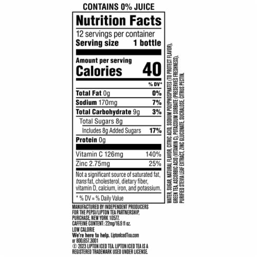 Lipton® Pineapple Mango Green Iced Tea Multipack Bottles Perspective: right