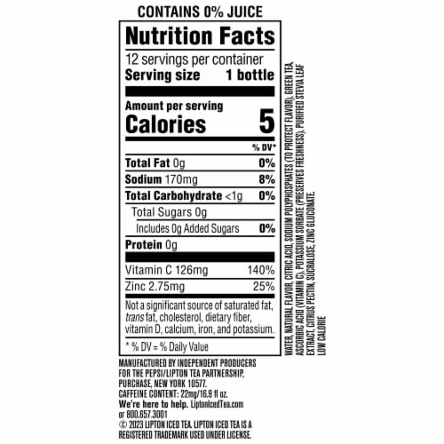 Lipton® Diet Pineapple Mango Green Iced Tea Multipack Bottles Perspective: right
