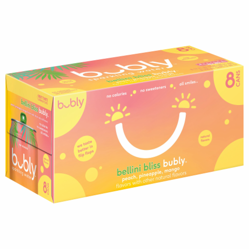 Bubly ™ Bellini Bliss Flavored Sparkling Water Cans Perspective: right