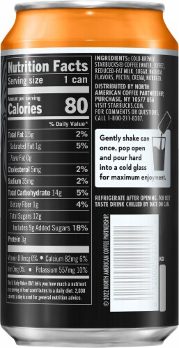 Starbucks Nitro Cold Brew Pumpkin Cream Premium Coffee Drink Perspective: right