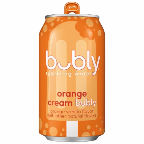 Bubly™ Orange Cream Flavored Sparkling Water Cans Perspective: right