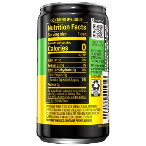 Starry™ Zero Sugar Lemon Lime Caffeine Free Soda Mini Cans Perspective: right