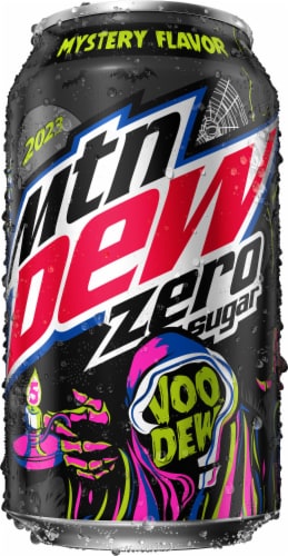 Mountain Dew® Voo Dew Mystery Flavor Zero Sugar Soda Cans Perspective: right