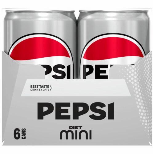Diet Pepsi Cola Soda Pop Mini Cans Perspective: right