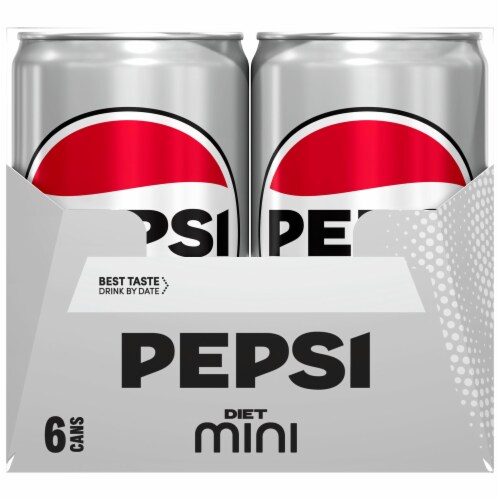 Diet Pepsi Mini Cola Soda Cans, 6 pk / 7.5 fl oz - Kroger