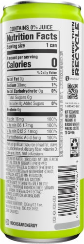 Rockstar® Focus Sugar Free Lemon Lime Energy Drink Can Perspective: right