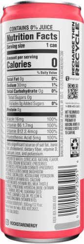 Rockstar Focus™ Watermelon Kiwi Energy Drink Single Can Perspective: right
