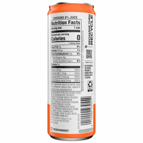 Rockstar Focus™ Zero Sugar Passionfruit Mango Energy Drink Perspective: right