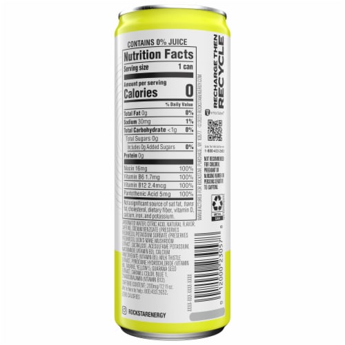Rockstar Focus™ Zero Sugar Honeydew Melon Energy Drink Perspective: right