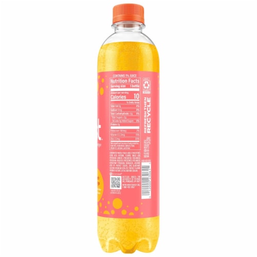 Bubly® Burst Peach Mango Sparkling Water Bottle Perspective: right