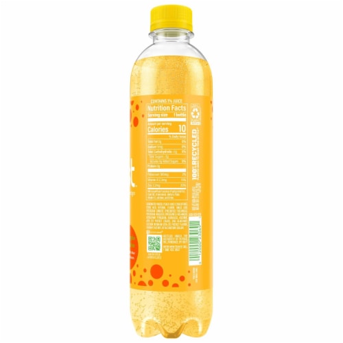 Bubly® Burst Pineapple Tangerine Sparkling Water Bottle Perspective: right