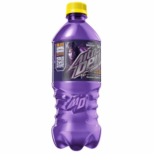 Mtn Dew Game Fuel Soda Citrus Blackberry Perspective: right