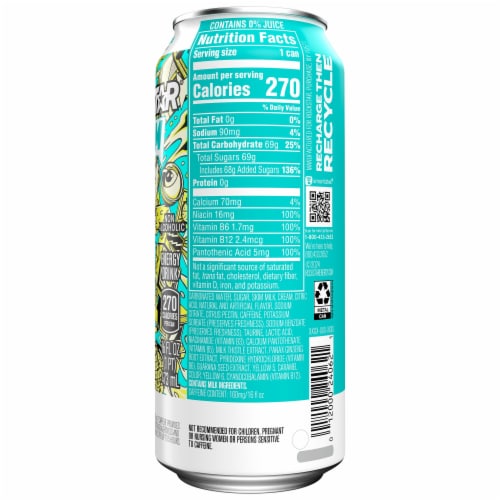 Rockstar® Boom Pina Colada Energy Drink Can Perspective: right
