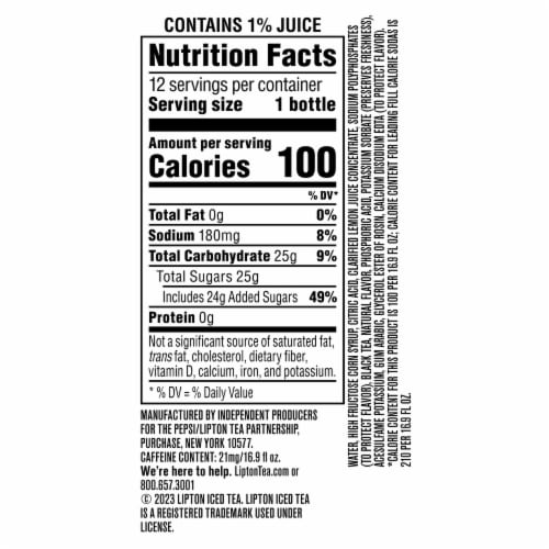 Lipton® Half & Half Lemonade Iced Tea Multipack Bottles Perspective: right