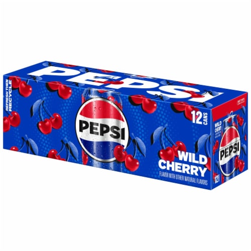 Pepsi Cola® Wild Cherry Soda Can Perspective: right