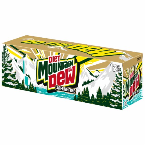 Diet Mountain Dew® Caffeine Free Soda Cans Perspective: right