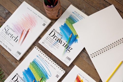 Strathmor® Drawing Paper - White - 40 Sheets Perspective: right