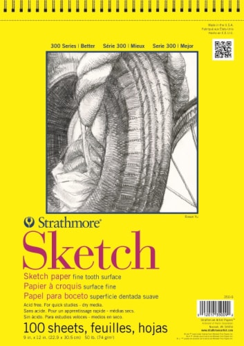 Strathmore 300 Series Wirebound Sketch Paper Perspective: right