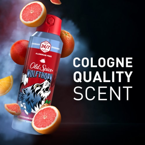 Old Spice Wild Collection for Men Aluminum-Free Body Spray Wolfthorn Scent Perspective: right