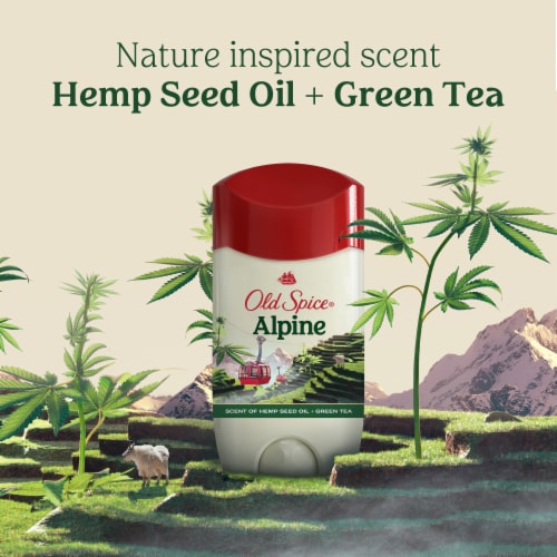 Old Spice Fresher Collection for Men Antiperspirant Deodorant Invisible Solid Alpine with Hemp Oil Perspective: right