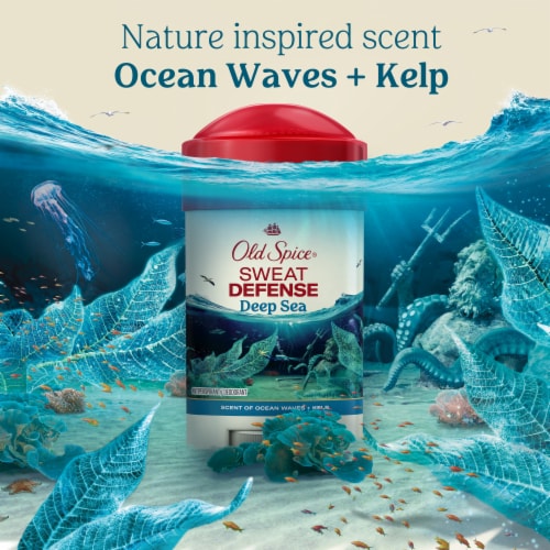 Old Spice Men's Antiperspirant & Deodorant Sweat Defense, Deep Sea Perspective: right