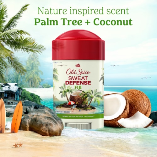 Old Spice Men's Antiperspirant & Deodorant Sweat Defense, Fiji Perspective: right