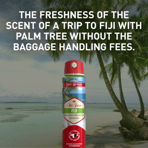 Old Spice Men's Antipespirant & Deodorant Invisible Dry Spray, Fiji Scent, Fresher Collection Perspective: right