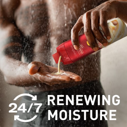 Old Spice Hydration Body Wash GentleMan's Blend Vanilla + Shae Deep Cleaning 24/7 Renewing Moisture Perspective: right