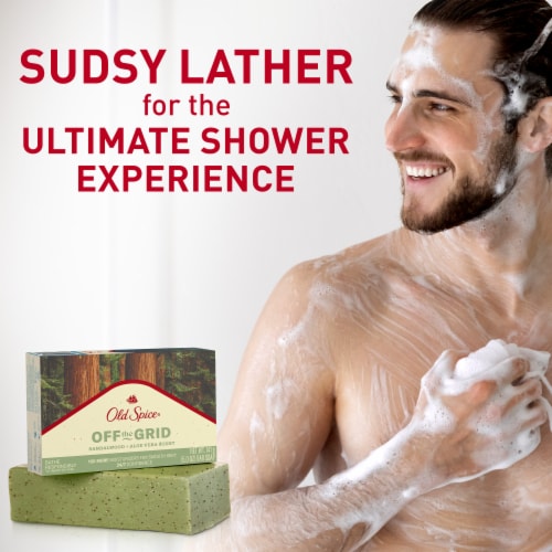 Old Spice Bar Soap with Off The Grid Sandalwood + Aloe Vera Scent Perspective: right