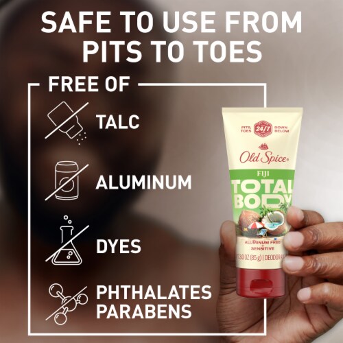 Old Spice Total Body Fiji Deodorant Cream, Aluminum Free Fiji, Dermatologist Tested Perspective: right