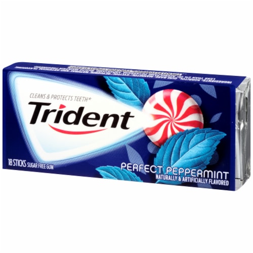 Trident Perfect Peppermint Gum Perspective: right