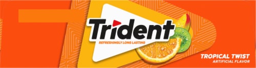 Trident Tropical Twist Sugar Free Gum (12 Pack) Perspective: right