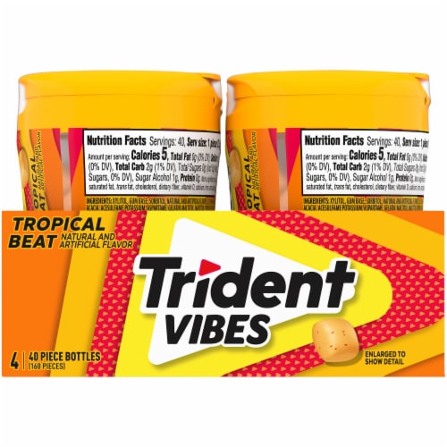 Trident Vibes Tropical Beat Gum Perspective: right