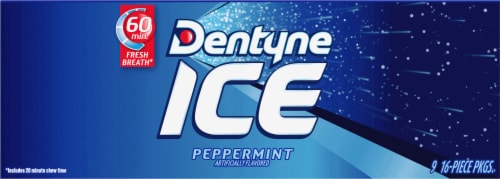 Dentyne Ice Peppermint Sugar Free Gum Perspective: right