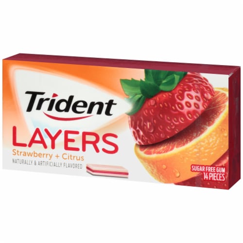 Trident Layers Strawberry & Citrus Sugar Free Gum Perspective: right