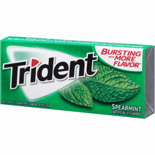 Trident Spearmint Gum Perspective: right