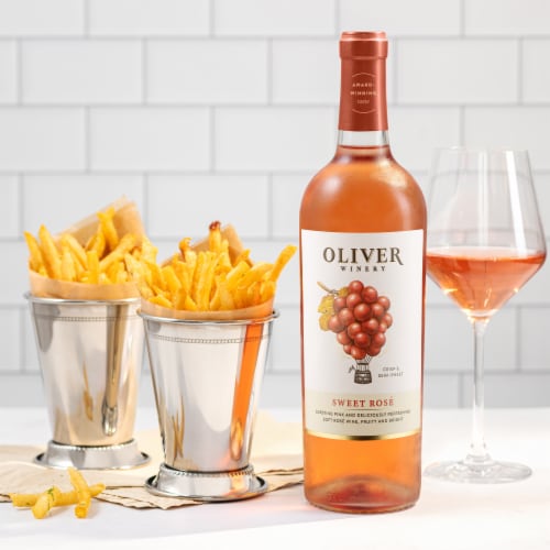 Oliver Winery Sweet Rose Wine Perspective: right