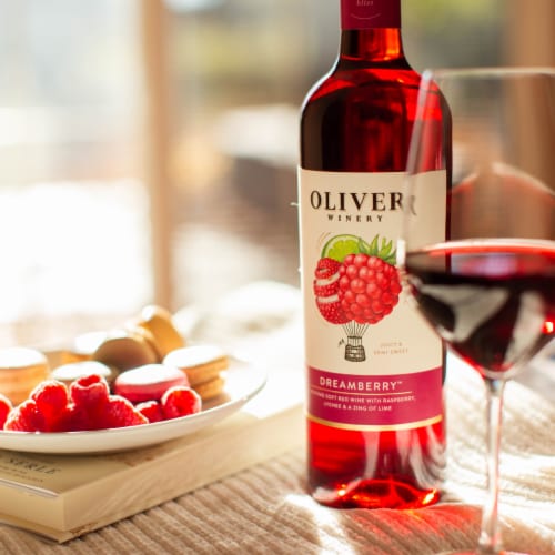 Oliver Winery Dreamberry Wine Perspective: right
